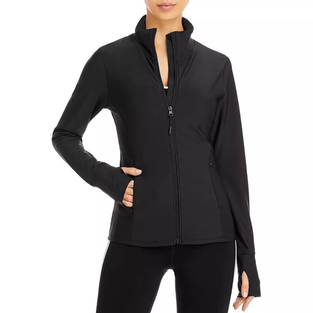 AQUA ATHLETIC THUMBHOLE ZIP-UP JACKET